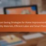 Cost-Saving Strategies for Home Improvements: Quality Materials, Efficient Labor and Smart Planning