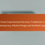 Home Improvement Services: Traditional vs Contemporary, Kitchen Design and Aesthetic Appeal