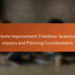 Home Improvement Timelines: Seasonal Impacts and Planning Considerations