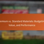 Premium vs. Standard Materials: Budgeting, Value, and Performance